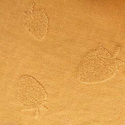 Verzerrung gestricktes Sherpa Gewebe-Polyester-gelben Jacquardwebstuhl 100% für Kleid scheren
