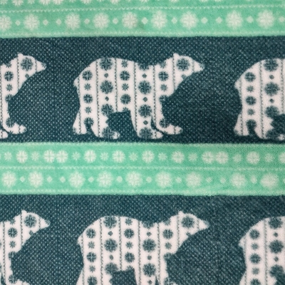 Druckkaninchen-Plüsch-grünes gefälschtes Pelz-Material 330gsm 150D