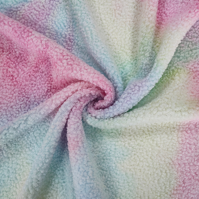 Bindungs-Färbung Sherpa scheren Gewebe 280-G-/Mpolyester 100%, das für Hoodie bunt ist