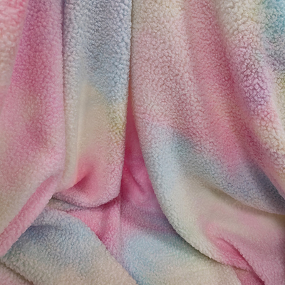 Bindungs-Färbung Sherpa scheren Gewebe 280-G-/Mpolyester 100%, das für Hoodie bunt ist