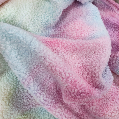 Bindungs-Färbung Sherpa scheren Gewebe 280-G-/Mpolyester 100%, das für Hoodie bunt ist