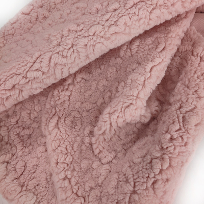 Rosa Polyester Sherpa-Vlies-Gewebe 445 G-/Mwinter-warme starke Decke