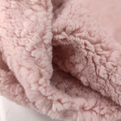 Rosa Polyester Sherpa-Vlies-Gewebe 445 G-/Mwinter-warme starke Decke