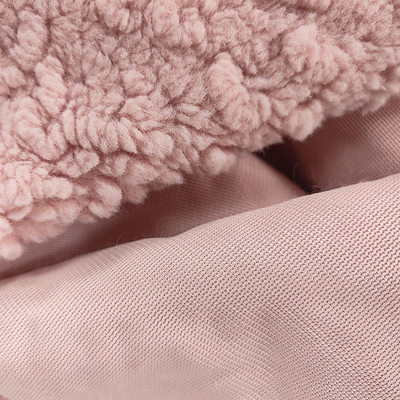 Rosa Polyester Sherpa-Vlies-Gewebe 445 G-/Mwinter-warme starke Decke