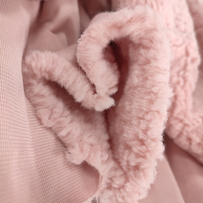 Rosa Polyester Sherpa-Vlies-Gewebe 445 G-/Mwinter-warme starke Decke