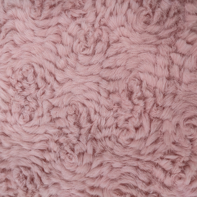 Rosa Polyester Faux-Plüsch strickte 58/60" für Kleidungs-Blumen-Kaninchen
