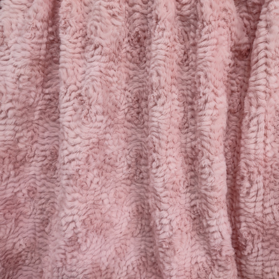 Rosa Polyester Faux-Plüsch strickte 58/60" für Kleidungs-Blumen-Kaninchen