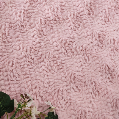 Rosa Polyester Faux-Plüsch strickte 58/60" für Kleidungs-Blumen-Kaninchen