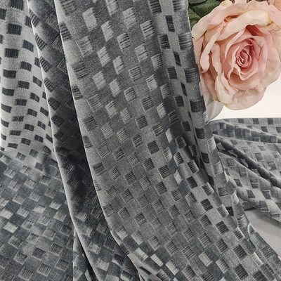 Normallack-Plaid bürstete Korea-Samt, den 250 G/M Polyester-Gewebe für Kleidung strickte