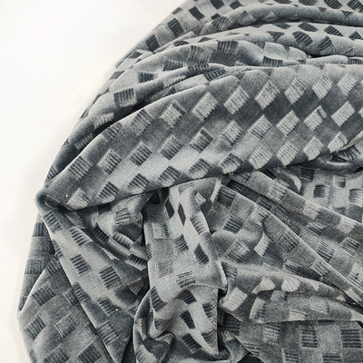 Normallack-Plaid bürstete Korea-Samt, den 250 G/M Polyester-Gewebe für Kleidung strickte