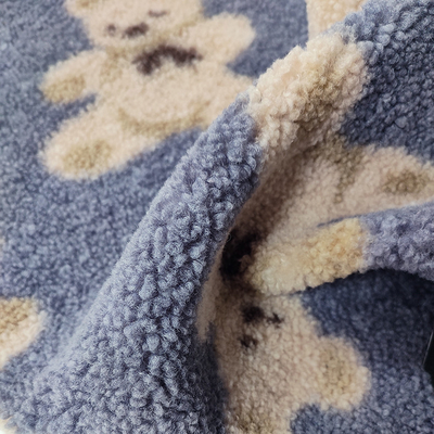 Teddy Bear Sherpa Fleece Fabric 330-G-/Mpolyester-Bär 100% druckte