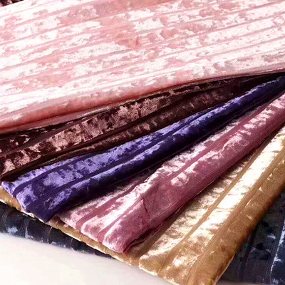 Streifen Diamond Korean Velvet Fabric Stripe für Damen kleiden 240 G/M
