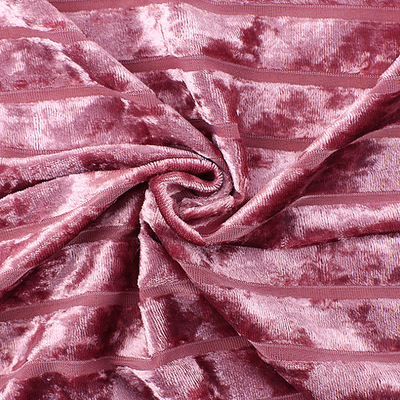 Streifen Diamond Korean Velvet Fabric Stripe für Damen kleiden 240 G/M