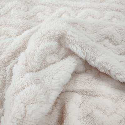 Weißer umfassender Plüsch Shu Velveteen Fabric 270 G/M weiches Sherpa für Winter-Pyjamas