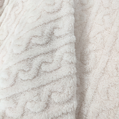 Weißer umfassender Plüsch Shu Velveteen Fabric 270 G/M weiches Sherpa für Winter-Pyjamas