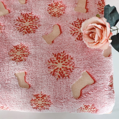 Verzerrung strickte das 270 G-/Mflanell-Vlies-Gewebe-Polyester 100%, das mit Goldfolie beschichtet wurde