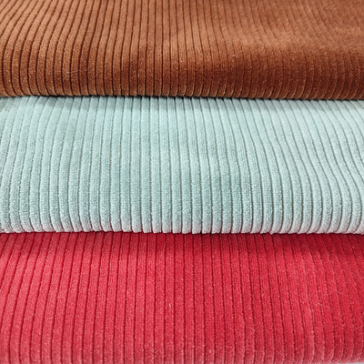 Gestreifter Samtstoff 90 % Polyester, 10 % Spandex, gefärbter Velourssamt