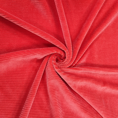Gestreifter Samtstoff 90 % Polyester, 10 % Spandex, gefärbter Velourssamt