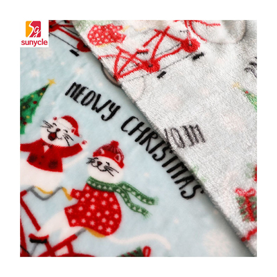 Druckweihnachtsflanell-Vlies-Gewebe 300gsm für Polsterung Toy Blankets