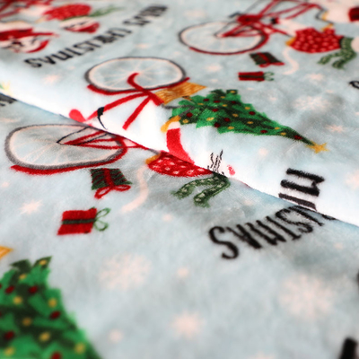 Druckweihnachtsflanell-Vlies-Gewebe 300gsm für Polsterung Toy Blankets