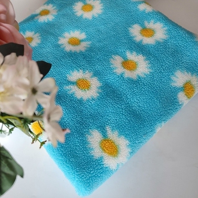 Sonnenblume 370gsm druckte Sherpa-Vlies für Pillowslip Sofa Cover Bag
