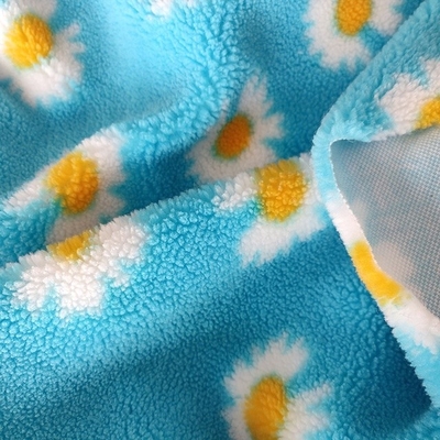 Sonnenblume 370gsm druckte Sherpa-Vlies für Pillowslip Sofa Cover Bag