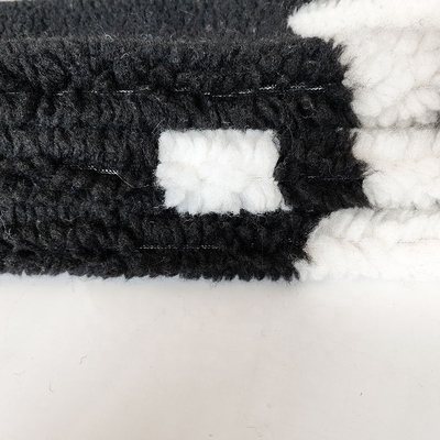 Polyester 650gsm 100% weiches Sherpa scheren Gewebe für das gefärbte Jacken-Handtaschen-Garn