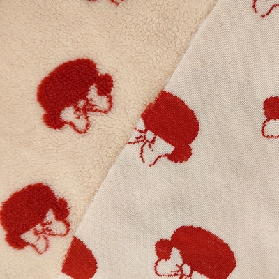 Polyester Sherpa-Gewebe-Garn gefärbter Jacquardwebstuhl 100% 650gsm 288F