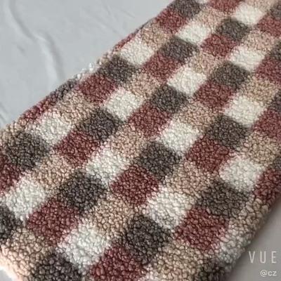 Plaid Druck-Sherpa scheren Gewebe 300gsm für Polsterung Hometextile-Handtasche