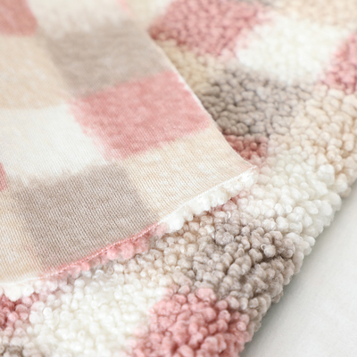 Plaid Druck-Sherpa scheren Gewebe 300gsm für Polsterung Hometextile-Handtasche