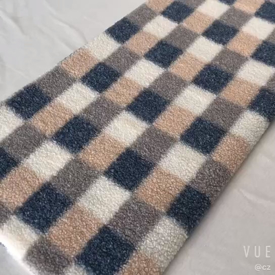 200gsm Plaid Druck-Sherpa zeichnete Vlies-Gewebe-Polyester 100%
