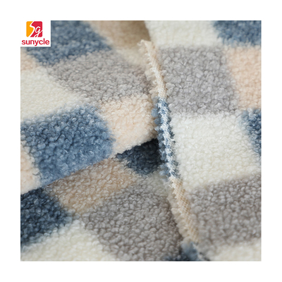 200gsm Plaid Druck-Sherpa zeichnete Vlies-Gewebe-Polyester 100%