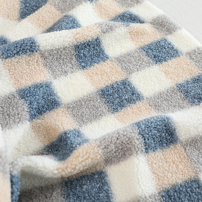 200gsm Plaid Druck-Sherpa zeichnete Vlies-Gewebe-Polyester 100%