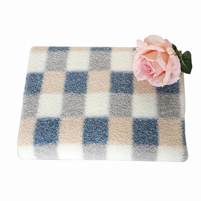 200gsm Plaid Druck-Sherpa zeichnete Vlies-Gewebe-Polyester 100%