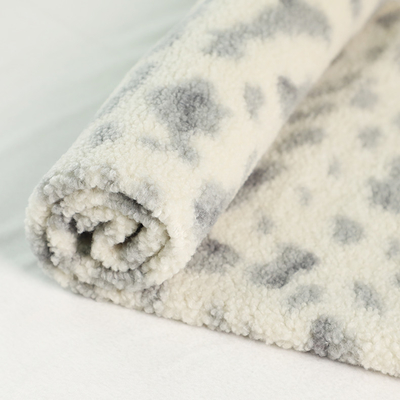 Polyester 100% Druck-Sherpa scheren Gewebe 150D 288F 300gsm für Taschen-Stuhl Pajams