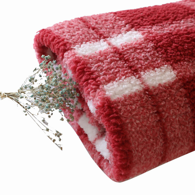 Einfaches gefärbtes Pelz Sherpa-Vlies-Gewebe druckte Polyester des Gewebe100