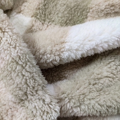 Plaid Druck-Shu Velveteen Fabric-Polyester 100% 280gsm