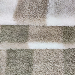 Plaid Druck-Shu Velveteen Fabric-Polyester 100% 280gsm