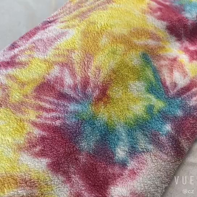 Bindung gefärbtes Regenbogen-Kleidweiches Sherpa-Gewebe 240gsm 150D
