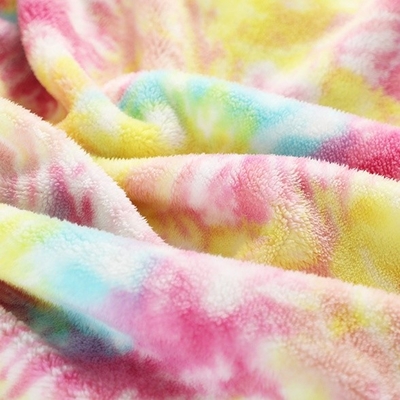 Bindung gefärbtes Regenbogen-Kleidweiches Sherpa-Gewebe 240gsm 150D