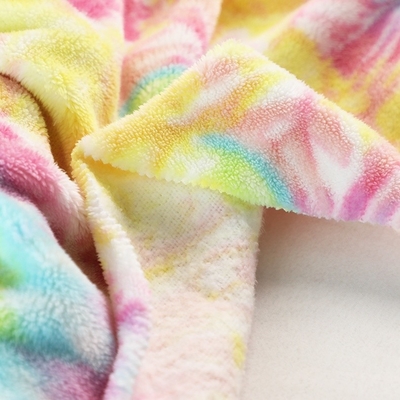 Bindung gefärbtes Regenbogen-Kleidweiches Sherpa-Gewebe 240gsm 150D