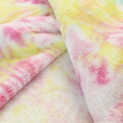 Bindung gefärbtes Regenbogen-Kleidweiches Sherpa-Gewebe 240gsm 150D