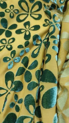 Blumen-Muster-koreanisches Samt-Gewebe 140gsm für Damenbekleidungs-Schal