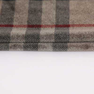 Kaffee-Farbplaid kopierte Samt-Gewebe 240gsm für Pillowslip-Vorhang-Hosen
