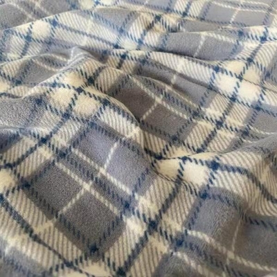 Polyester, das klassisches Plaid super weiches Gewebe für Schuhe druckte, kleidet Pillowslip