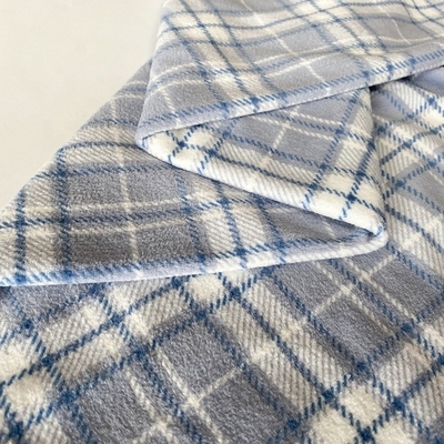 Polyester, das klassisches Plaid super weiches Gewebe für Schuhe druckte, kleidet Pillowslip