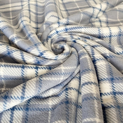 Polyester, das klassisches Plaid super weiches Gewebe für Schuhe druckte, kleidet Pillowslip
