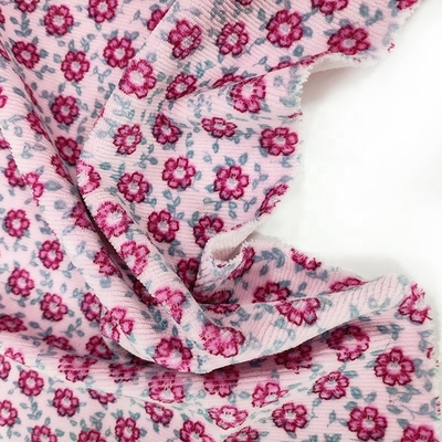 Blume Druckpolyester 100% des jacquardwebstuhl-Velour-Samt-Gewebe-310gsm