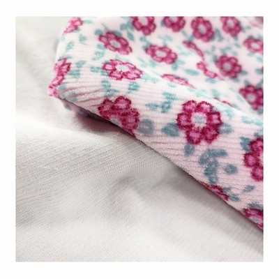 Blume Druckpolyester 100% des jacquardwebstuhl-Velour-Samt-Gewebe-310gsm
