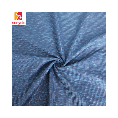 Blaues kationisches Polyester-stricken einzelne Jersey Spandex-Waffel